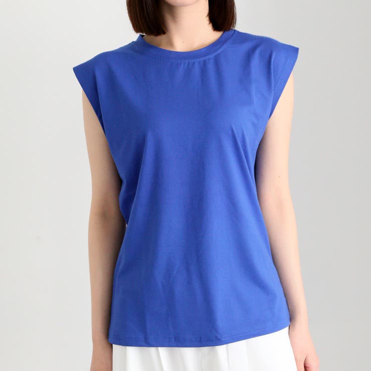 ネイビーブルー | ノースリーブ レディース さらさらストレッチ ルーズシルエット タンクトップ | ARCADE