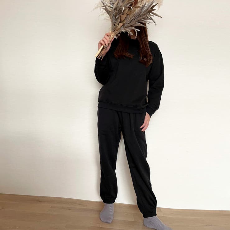 ブラック | 暖かい 裏起毛 ルームウェア | ARCADE