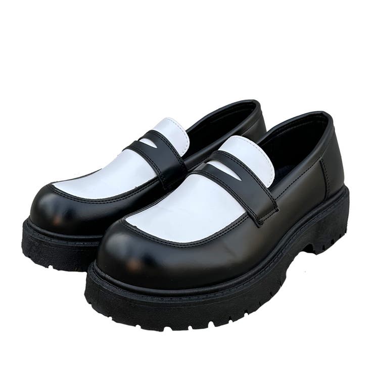 ブラック×ホワイト | ローファー メンズ ハイソール | ARCADE