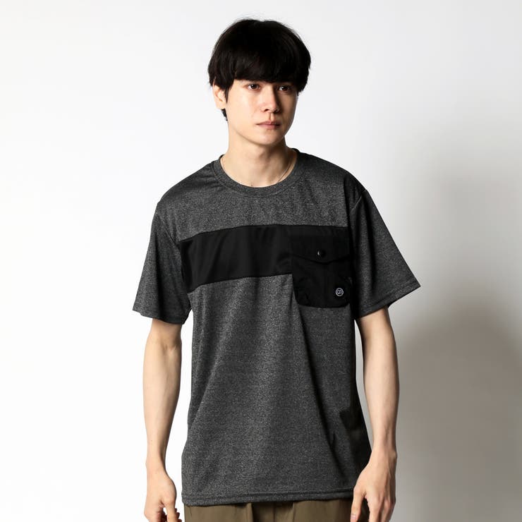 チャコール杢(Aタイプ)】速乾 Tシャツ メンズ[品番：RQ000003965