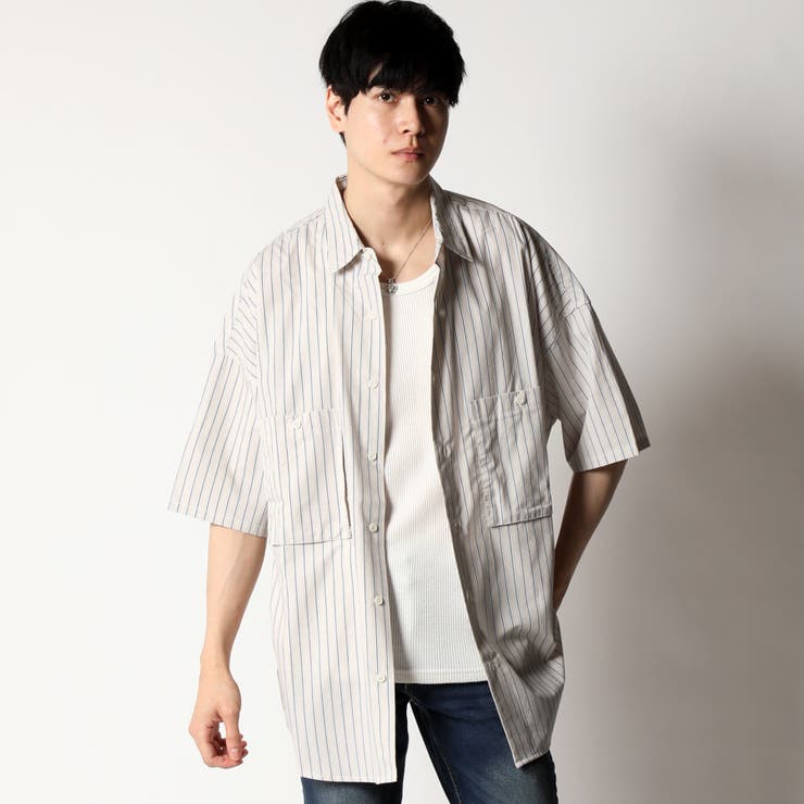 本日限定セールRRL ストライプ 半袖シャツ RRL インディゴストライプドジャージーキャンプシャツ - メルカリ