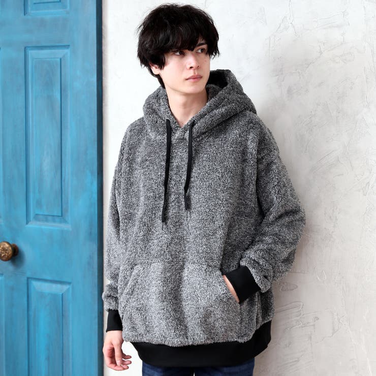 グレーミックス | あったか ボアパーカー メンズ | ARCADE