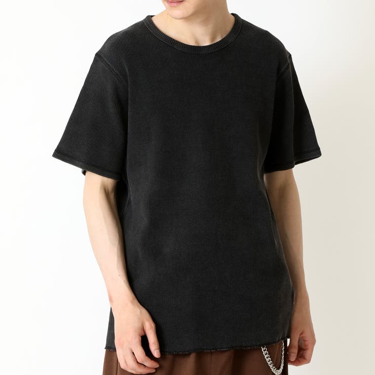 ブラック(クルーネック) | ピグメントTシャツ 半袖Tシャツ メンズ | ARCADE