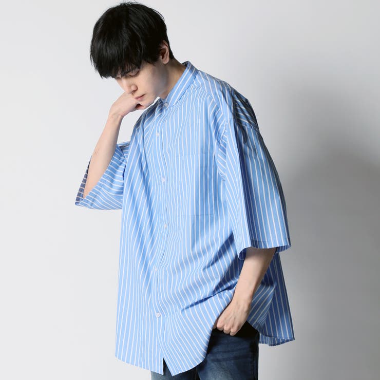 日本未入荷 BALENCIAGA L シャツ 半袖 ノーカラー 刺繍デザイン バレンシアガ トップス