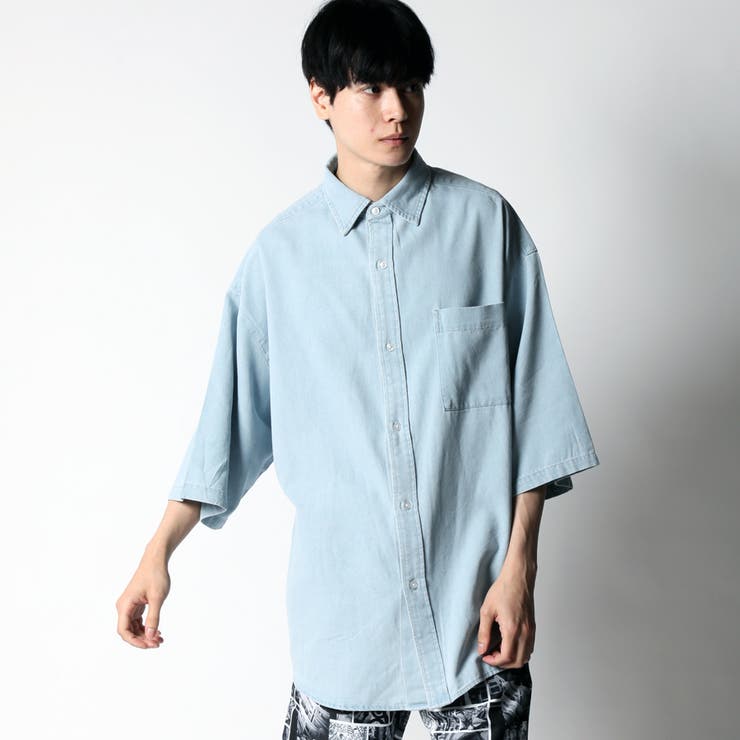 ビッグシルエット デニムシャツ メンズ[品番：RQ000003953