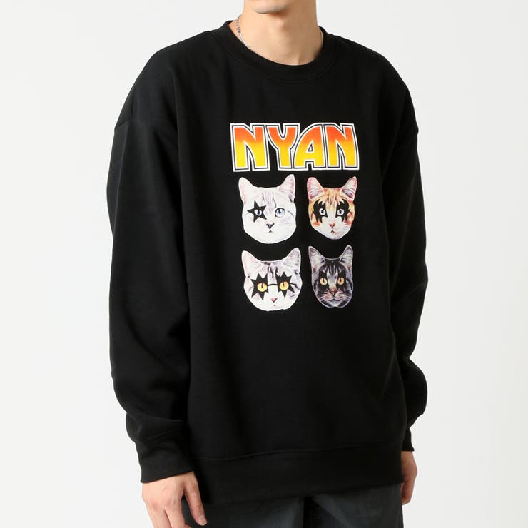 ブラック(C柄) | 暖かい裏起毛 トレーナー メンズ | ARCADE