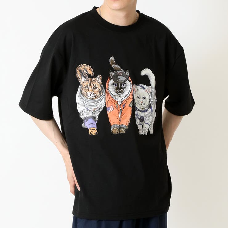 ブラック(ネコ) | Tシャツ メンズ 半袖Tシャツ | ARCADE