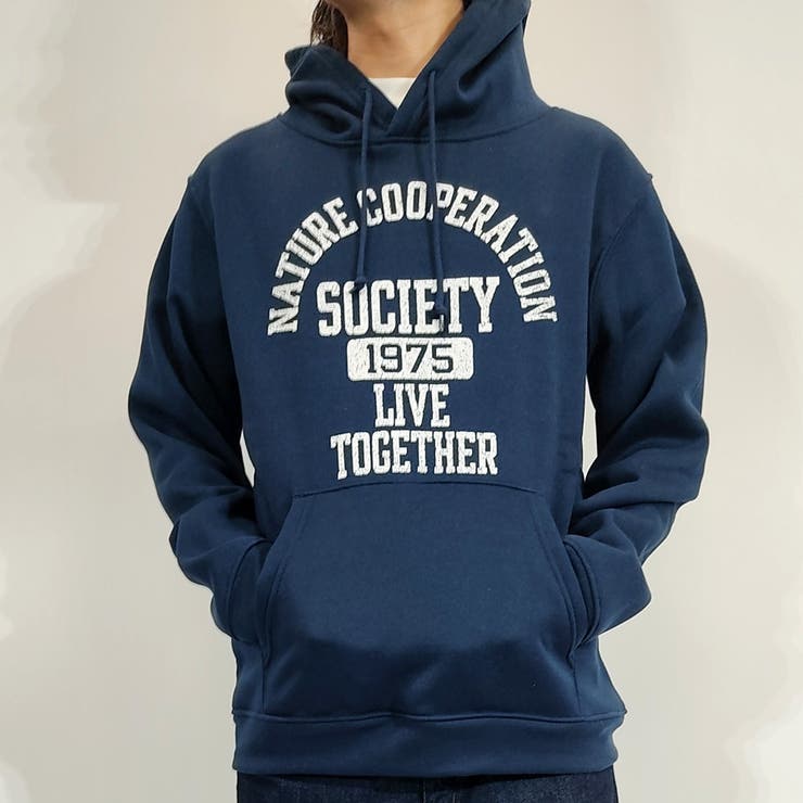 (C柄)ネイビー | パーカー メンズ プルパーカー | ARCADE