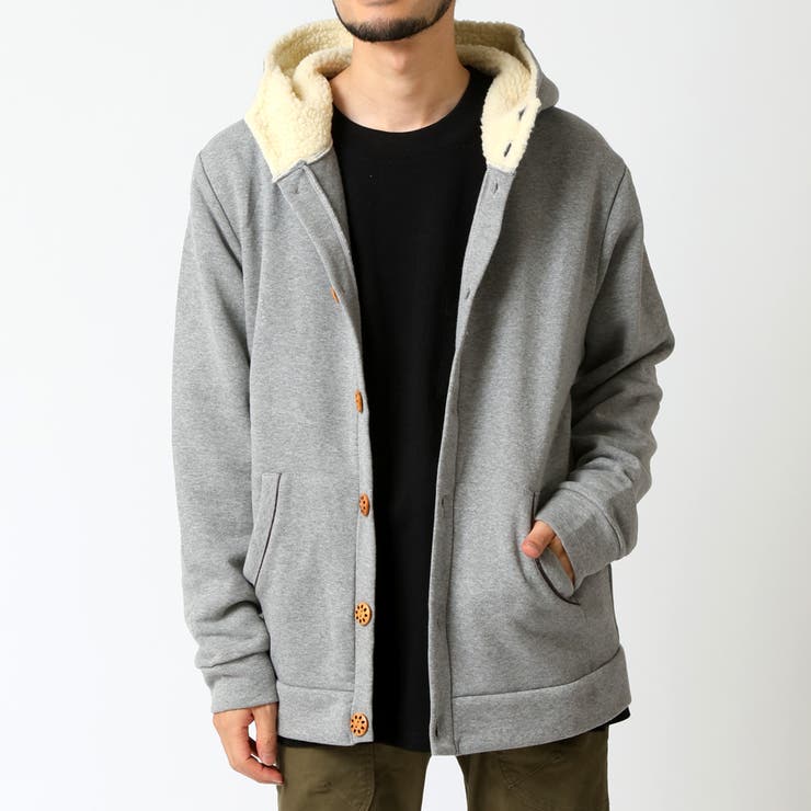 M/グレー | 裏起毛 パーカー メンズ | ARCADE