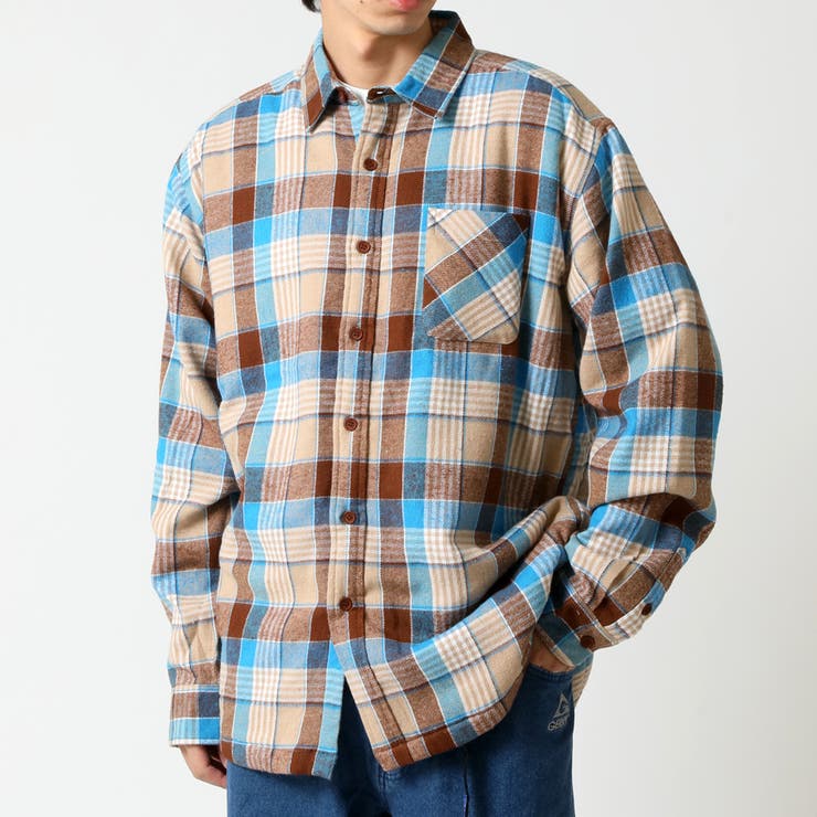 ベージュ | チェックシャツ メンズ 裏起毛シャツ | ARCADE