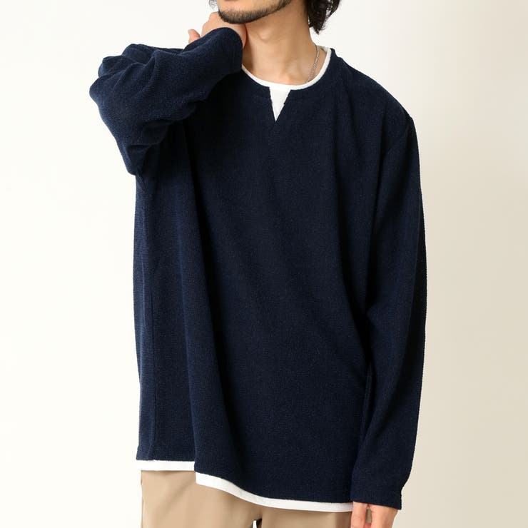 ネイビー | カットソー メンズ 長袖Tシャツ | ARCADE