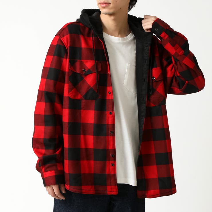 レッド | あったフリース チェックシャツ メンズ | ARCADE
