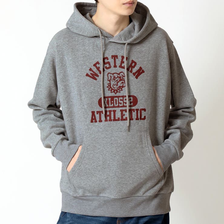 杢グレー(E柄) | 暖かい裏起毛 プルパーカー メンズ | ARCADE