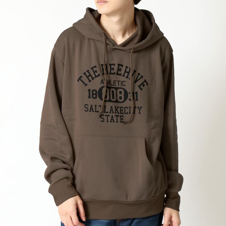 ブラウン(B柄) | 暖かい裏起毛 プルパーカー メンズ | ARCADE