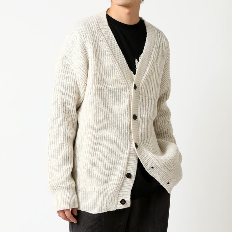 ライトグレー | カーディガン メンズ ざっくりニット | ARCADE
