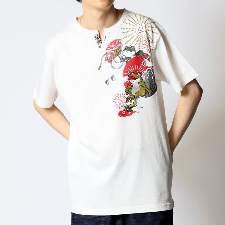 【超安い】 和柄 Tシャツ メンズ[品番：RQ000004200]｜ARCADE（アーケード イラスト、キャラクター