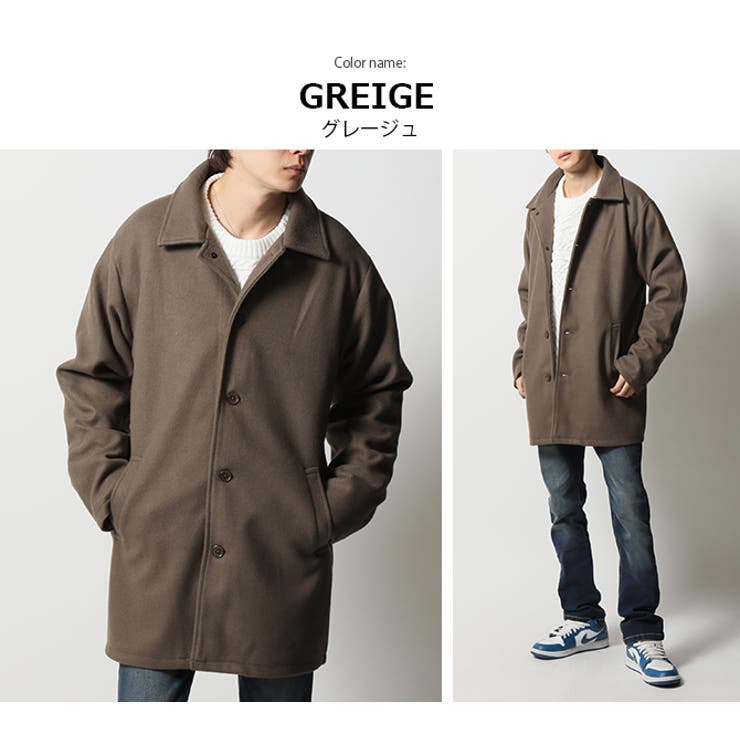 WEB限定/OUTLET】【BL】ステンカラーコート/ブラック×シャドー