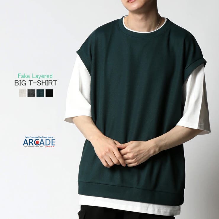 buddix フェイク レイヤード Tシャツ FANTASTICS フェイクレイヤード Tシャツ メンズ[品番：RQ000004186]｜ARCADE