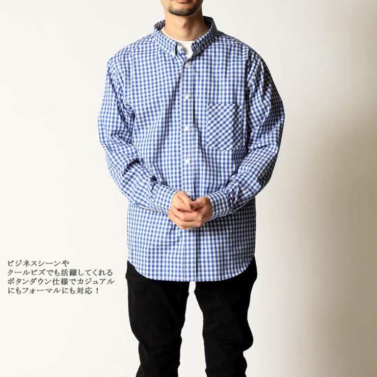 チェックシャツ メンズ ボタンダウン[品番:RQ000004150 チェックシャツ メンズ ボタンダウン[品番:RQ000004150