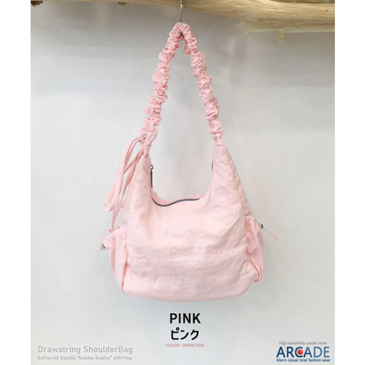 ギャザーハンドル くしゅくしゅシャーリング ショルダーバッグ