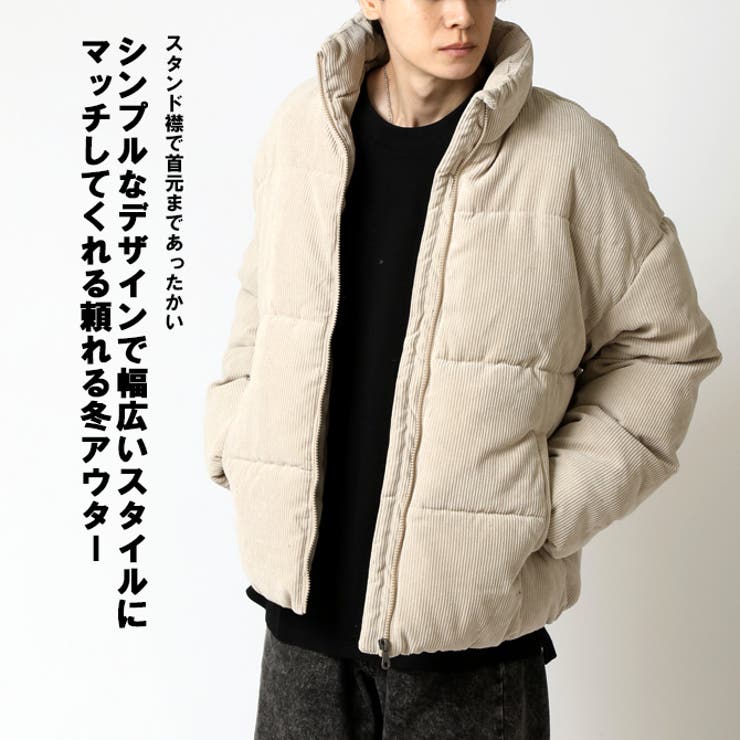 注目 コーデュロイ メンズ[品番：RQ000009352 中綿ジャケット ジャケット・アウター