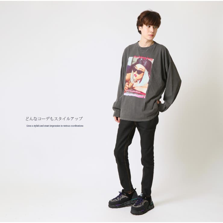 デニムパンツ メンズ ナロー ストレッチスキニーパンツ ライトオンス | ARCADE | 詳細画像4 