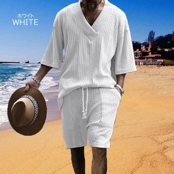 セットアップ ジャガード織り 5分袖カットソー | ARCADE | 詳細画像12 