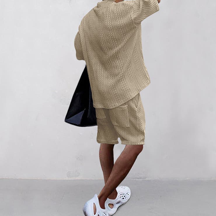 セットアップ ジャガード織り 5分袖カットソー | ARCADE | 詳細画像4 