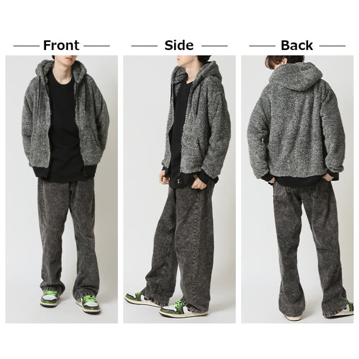 ジップパーカー メンズ 両面シャギー | ARCADE | 詳細画像5 