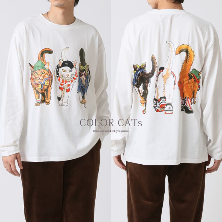 度詰め天竺 長袖Tシャツ アニマル前後 | ARCADE | 詳細画像4 