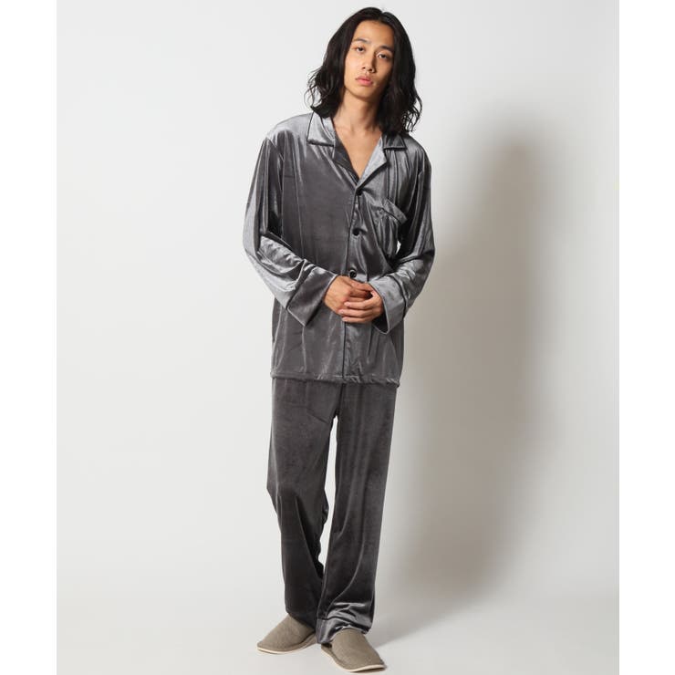 なめらかで優しい肌触り シルク調ベロア地 パジャマ上下セット | ARCADE | 詳細画像20 