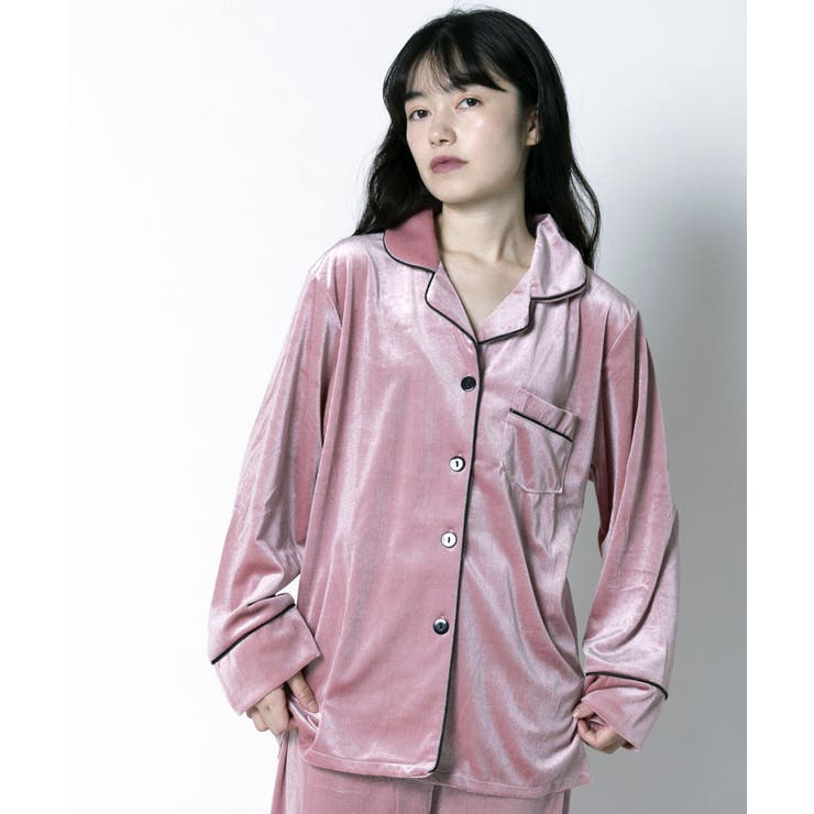 なめらかで優しい肌触り シルク調ベロア地 パジャマ上下セット | ARCADE | 詳細画像22 