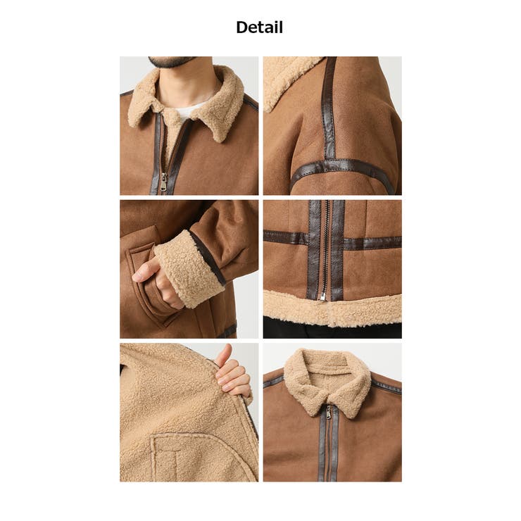 ボアフライトジャケット メンズ フェイクムートンジャケット | ARCADE | 詳細画像9 