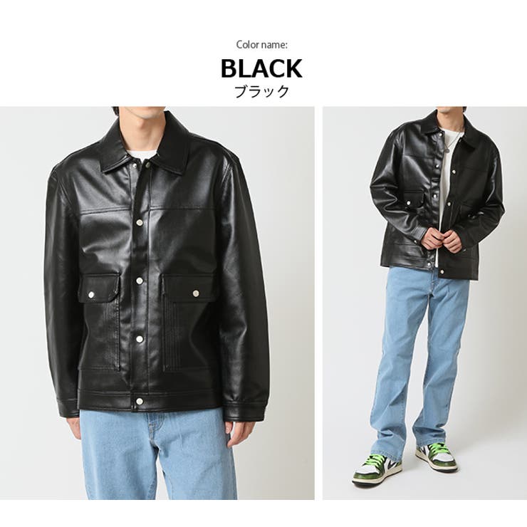 フェイクレザージャケット メンズ ミリタリージャケット | ARCADE | 詳細画像10 