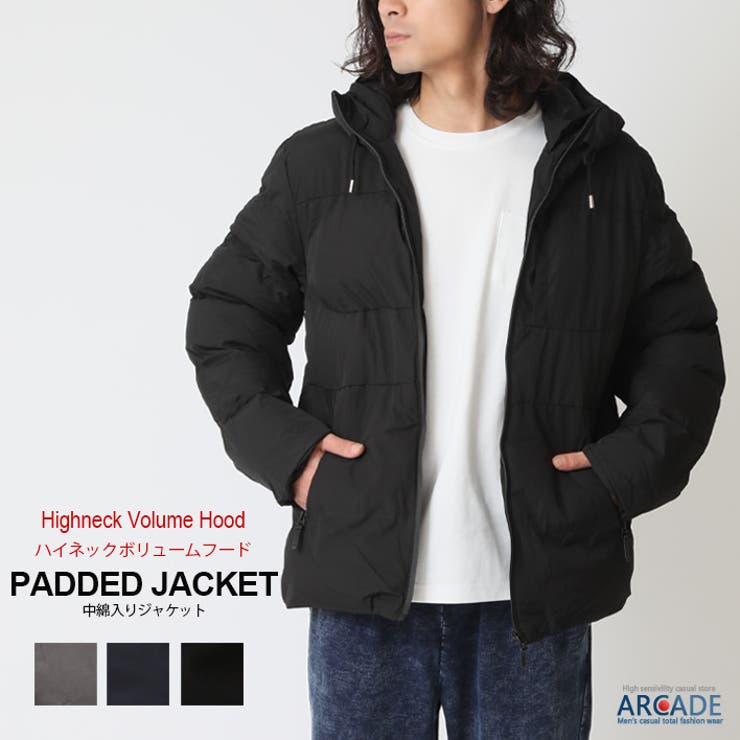 中綿ジャケット メンズ 横キルト[品番：RQ000009639]｜ARCADE