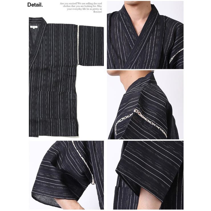 清涼素材 和柄 甚平 | ARCADE | 詳細画像3 