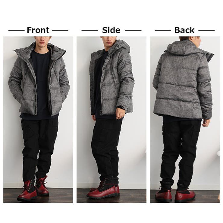 Simple Project ウールメルトン配色リブスタジアムジャンパー Simple