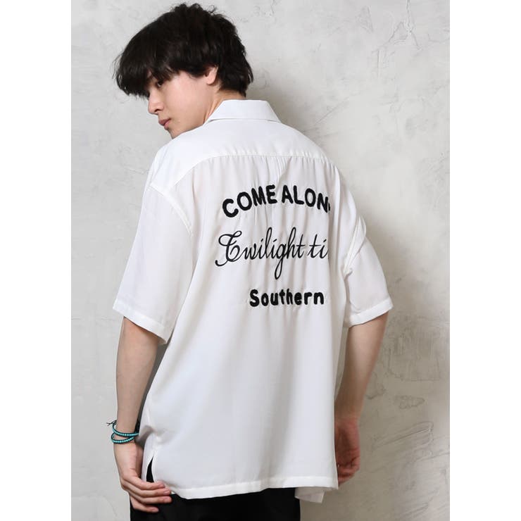 ボーリングシャツ メンズ夏 開襟シャツ[品番：RQ000003550