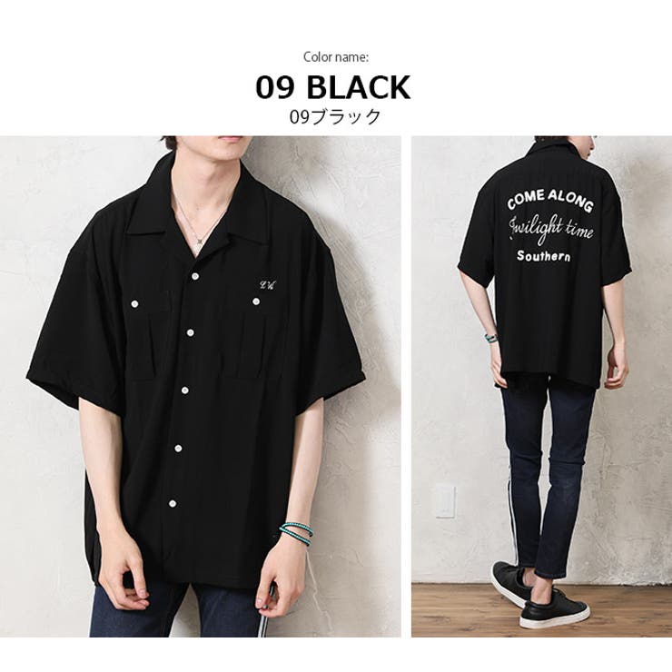 ボーリングシャツ メンズ夏 開襟シャツ[品番:RQ000003550 ボーリングシャツ メンズ夏 開襟シャツ[品番:RQ000003550