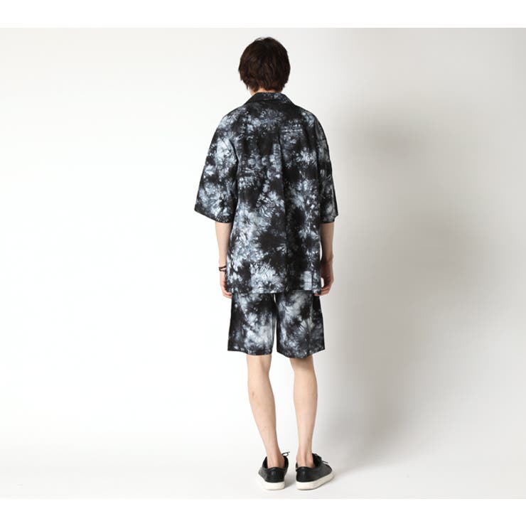 Desigual｜タイダイ柄 テーラードジャケット ブルー×ホワイト