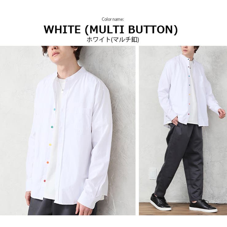 選べるボタン バンドカラーシャツ メンズ | ARCADE | 詳細画像17 