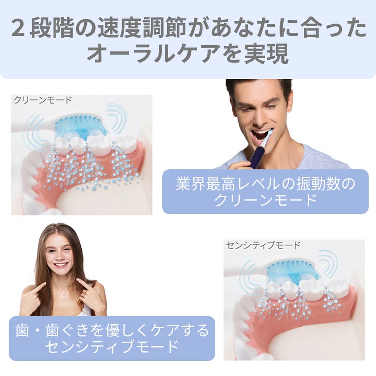 防水仕様の電動ブラシ 2段階スピード調節 （持ち運べる 電動