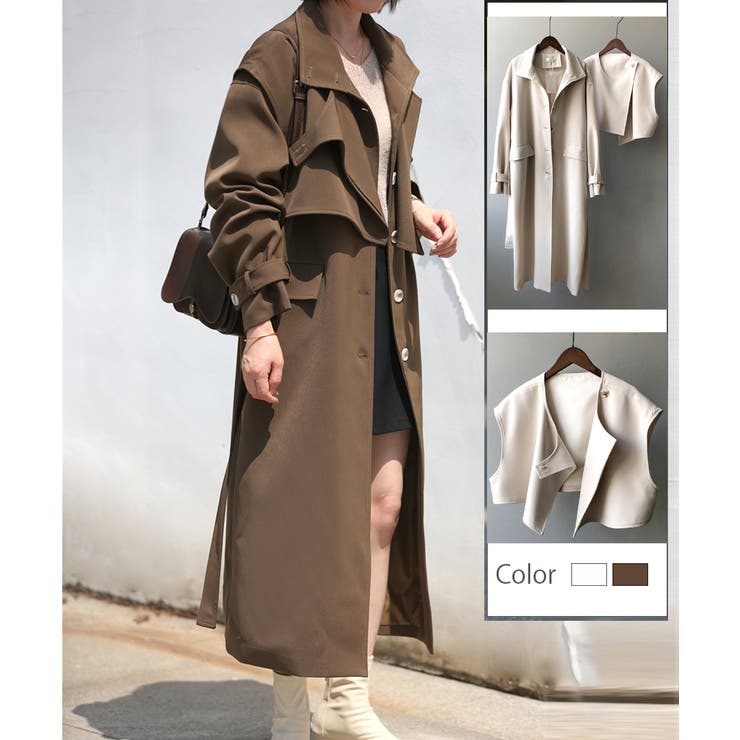 2wayトレンチコート 韓国ファッションレディース秋冬服 品番 Argw Argo Tokyo アルゴトウキョウ のレディース ファッション通販 Shoplist ショップリスト