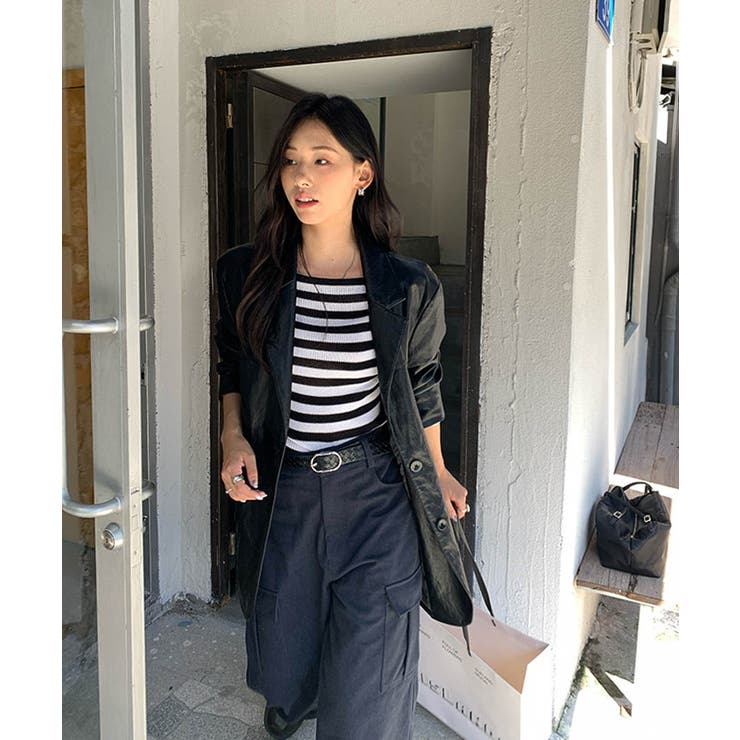 ブラック | Leather Blazer Jacket | ARGO TOKYO