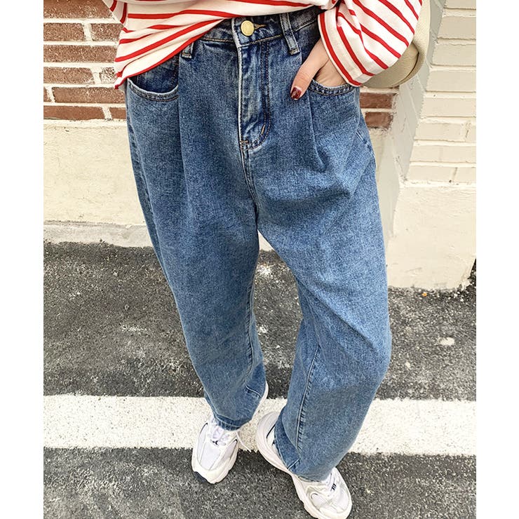 ボーイフレンドハイウエストタックデニム お尻カーバー パンツ | ARGO TOKYO | 詳細画像5 