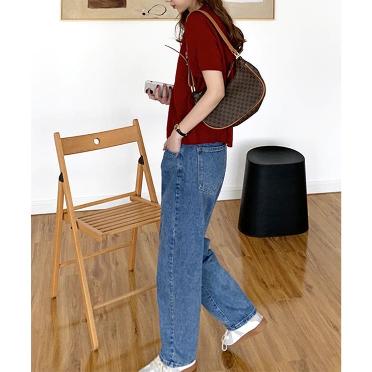 ボーイフレンドハイウエストタックデニム お尻カーバー パンツ | ARGO TOKYO | 詳細画像7 