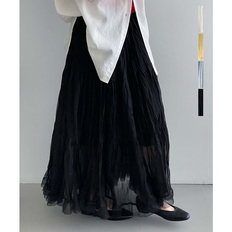 ブラック | Sheer Layered Maxi | ARGO TOKYO
