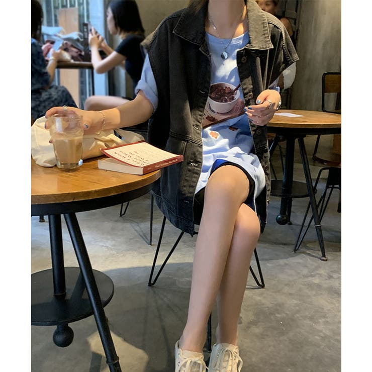 ウォッシュドデニムベスト - ミディアムブルー | ZARA Japan / 日本