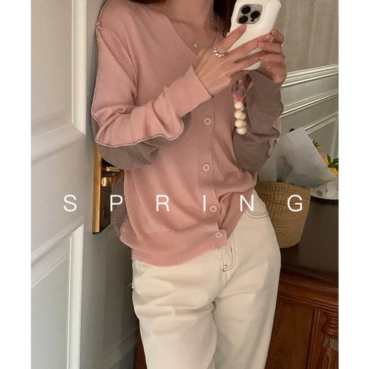 バイカラーアウトリンキングカーデイガン 25062 バイカラーカーデイガン | ARGO TOKYO | 詳細画像2 