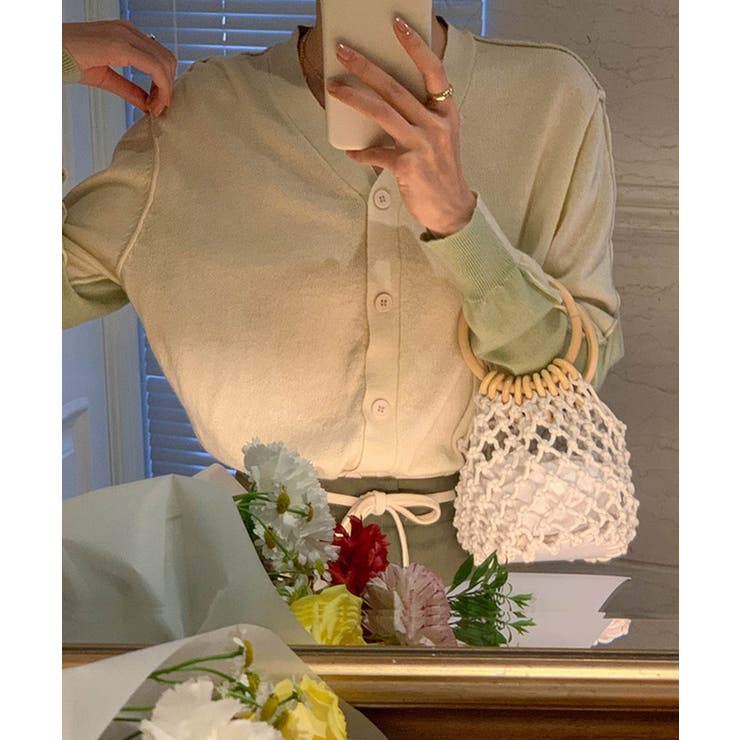 バイカラーアウトリンキングカーデイガン 25062 バイカラーカーデイガン | ARGO TOKYO | 詳細画像13 